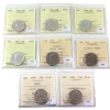 Image 1 : 25-cent 1963-1969 ICCS PL63 to PL66. 8pcs.