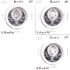 Image 1 : Russia Silver 1977 & 1978 5 Roubles 1980 Olympics PF. 3pcs.