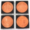 Image 2 : 4x 1oz 2012 & 2013 .999 Fine Copper Rounds. 4pcs.