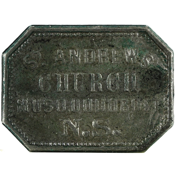 CH-LR463E Bowman 176 St Andrew's Church Musquodobott Nova Scotia Rectangular Token