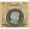 Image 3 : 2012 $1 100th CFL Grey Cup Ltd. Edition Proof Silver Dollar ICCS PF68 (Tax Exempt)