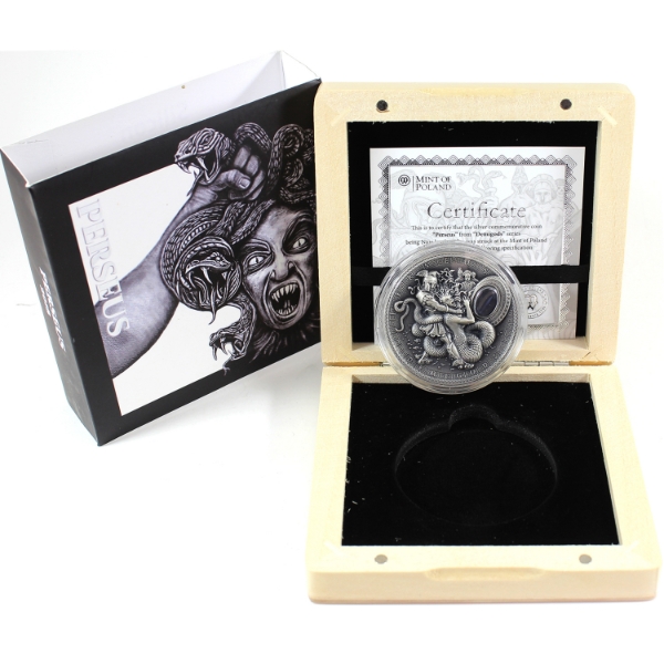 Niue 2018 $2 Demigods - Perseus 2oz .999 Fine Silver Coin (Tax Exempt)