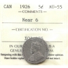 Image 1 : 5-cent 1926 Near 6 ICCS AU55