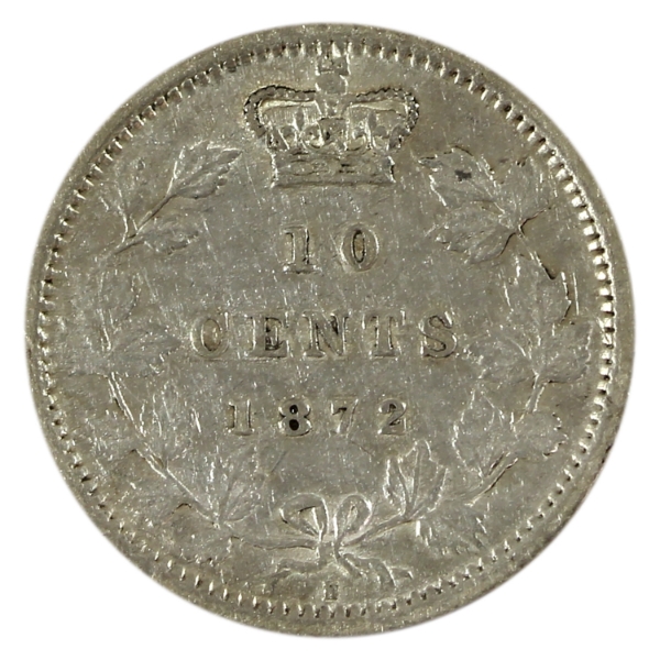 10-cent 1872H VF-EF