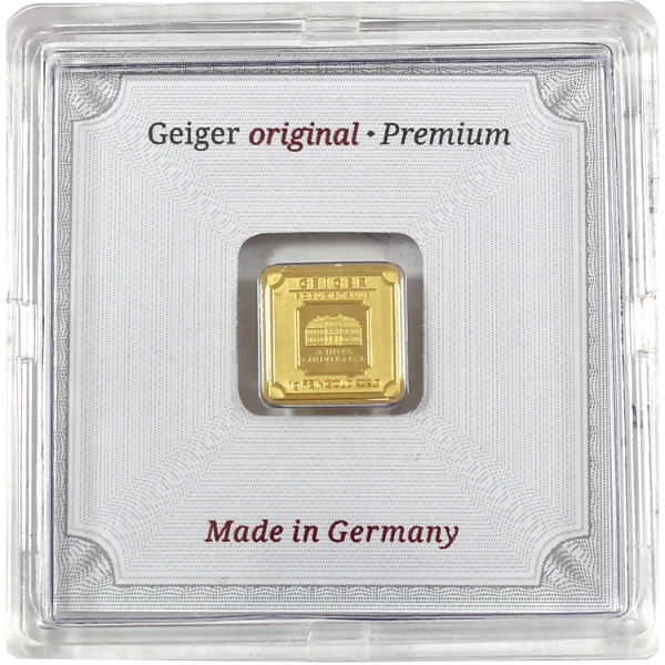 1g Geiger Edelmetalle .9999 Fine Gold Bar (Tax Exempt)
