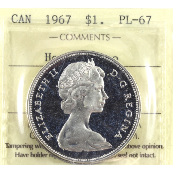 Silver $1 1967 ICCS PL67 Heavy Cameo