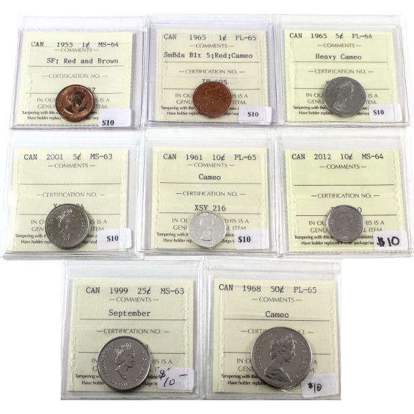 1-cent to 50-cent 1955-2012 ICCS MS/PL condition. 