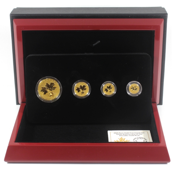 2021 Gold 125th Anni. of the Klondike Gold Rush 4-Piece Fractional Set (Tax Exempt)