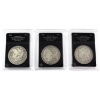 Image 1 : USA 1894, 1895 & 1896 Silver Morgan Dollars in Bradford Authenticated VG Collector's Edition Holders