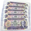 Image 1 : BC-49e 1971 $10 *Consecutive* UNC or Better Thiessen-Crow. 5pcs.