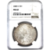 Image 1 : USA Silver 1880-S Morgan Dollar NGC MS63