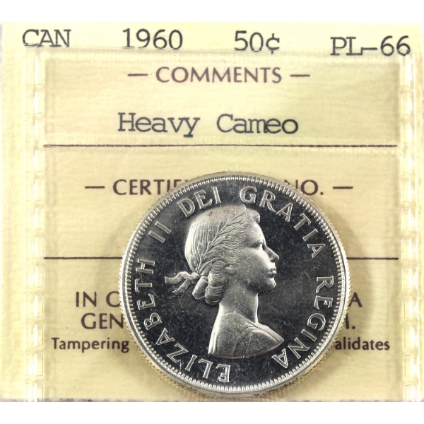 50-cent 1960 ICCS PL66 Heavy Cameo