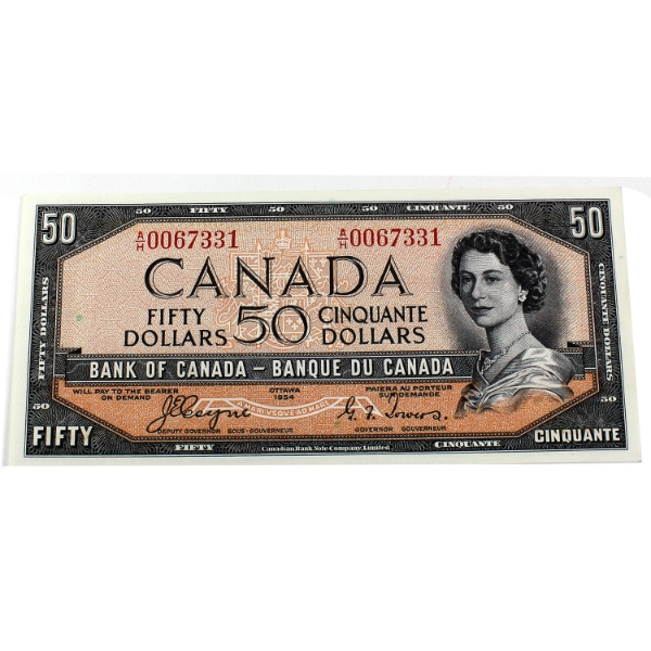BC-34a 1954 $50 Devil's Face UNC or Better Coyne-Towers SN: A/H0067331