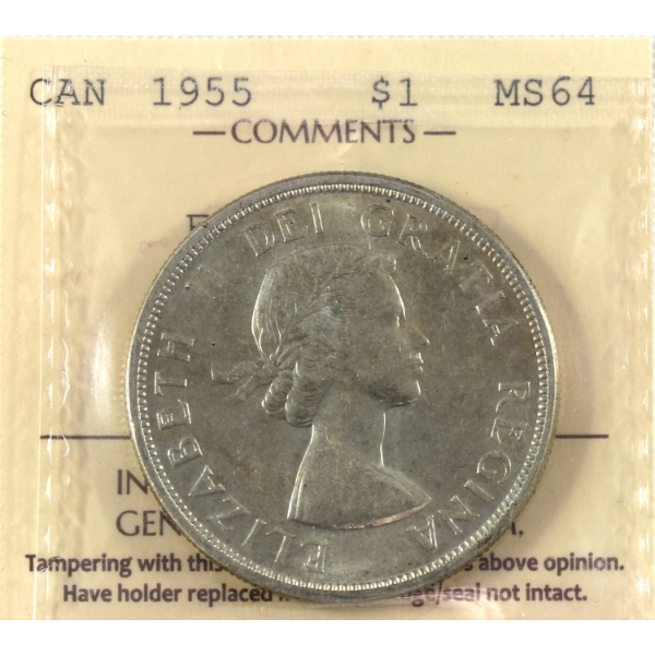 Silver $1 1955 Fu Manchu ICCS MS64
