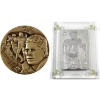 Image 2 : Highland Mint Dan Marino Bronze Medal & Ltd. Ed. 1996 Dan Marino 4.25oz .999 Fine Silver Mint-Card
