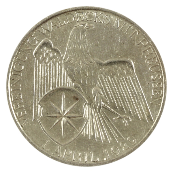 Germany-Weimar Republic Silver 1929A 3 Reichsmark AU