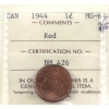 Image 1 : 1-cent 1944 ICCS MS64 Red in Vintage Embossed Holder