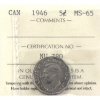 Image 1 : 5-cent 1946 ICCS MS65