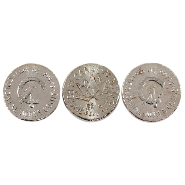 3x 1oz Beaver Bullion Anniversary Themed .999 Fine Silver Rounds. 3pcs. (Tax Exempt)