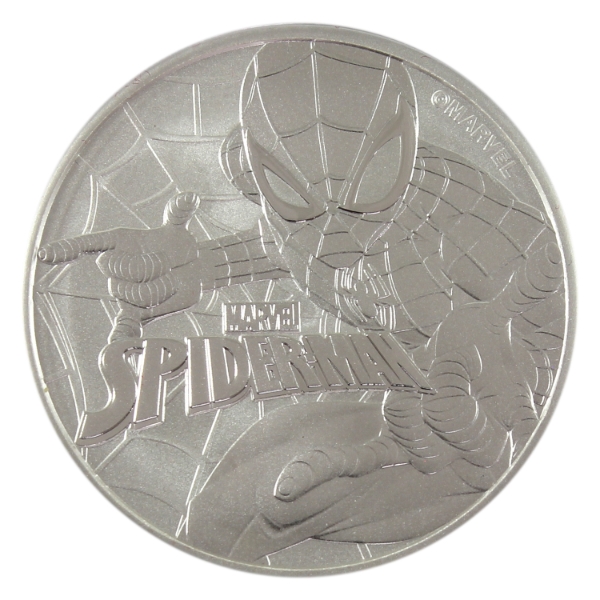 1oz Tuvalu 2017 $1 Spiderman .999 Fine Silver Round (Tax Exempt)