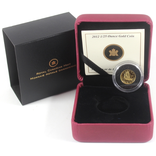 2012 50-cent Bluenose 1/25oz .9999 Pure Gold Coin (Tax Exempt)