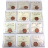 Image 1 : 1-cent 1960-1969 ICCS MS65 All Red except 1962. 12pcs