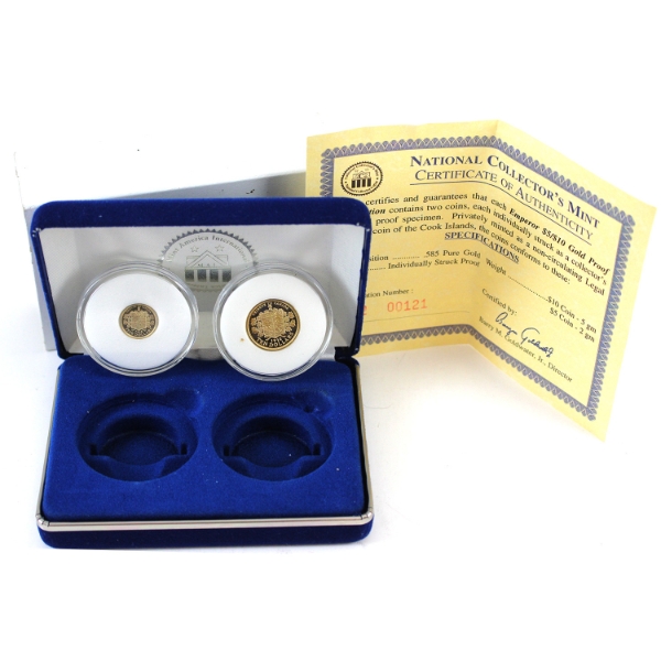 Cook Islands 2006 $5 & $10 Tribute To Canada 2-Coin Gold Proof Set