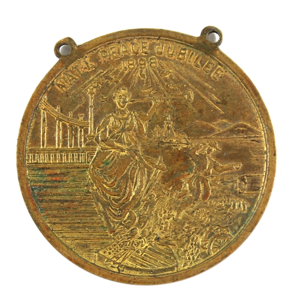 USA 1898 National Peace Jubilee of Chicago Medal 14.2g-Brass, 40mm