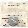 Image 1 : 10-cent 1871 ICCS AU50