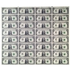 Image 1 : USA Uncut Sheet of 2009 $1 Banknotes 4x8 Format