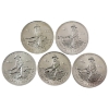 Image 1 : 5x 1oz Engelhard 1984-1985 "The American Prospector" .999+ Silver Rounds. 5pcs. (Tax Exempt)