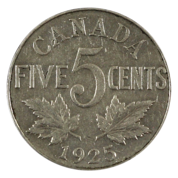 5-cent 1925 VF (Scratched)