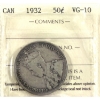 Image 1 : 50-cent 1932 ICCS VG10