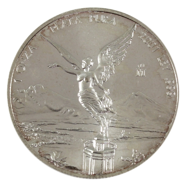 1oz Mexico 2001 Libertad .999 Fine Silver Round (Tax Exempt)