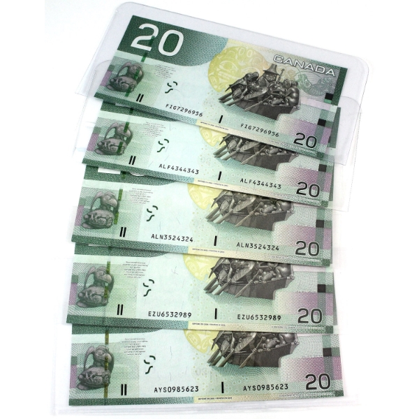 5x 2004 $20 UNC or Better Different Prefixes Jenkins-Dodge & Jenkins-Carney Printed in 2005-2006. 