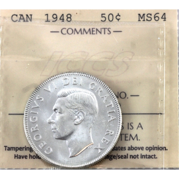 50-cent 1948 ICCS MS64