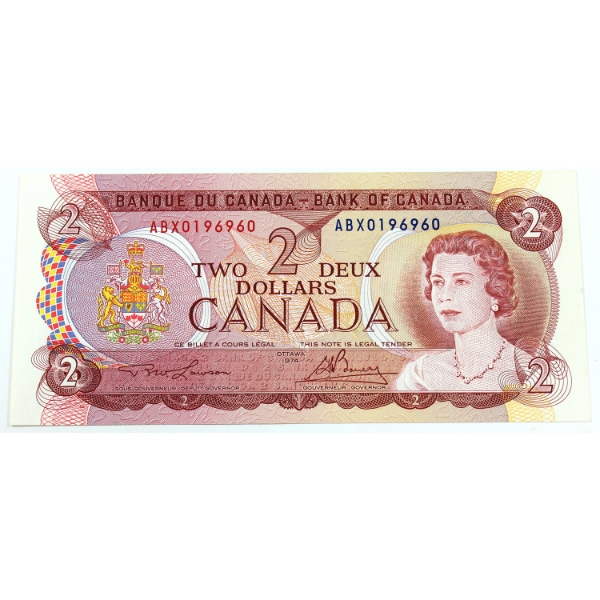 BC-47aA-i 1974 $2 ABX Replacement UNC or Better Lawson-Bouey SN: ABX0196960