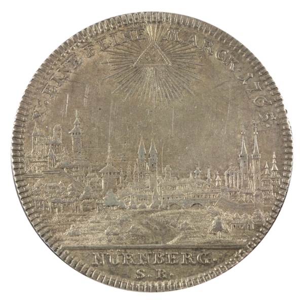 German States- Nurnberg Silver 1765SR Thaler EF-AU