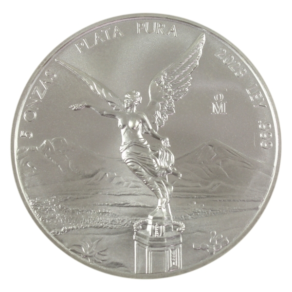 5oz Mexico 2023 Libertad .999 Fine Silver Round (Tax Exempt)