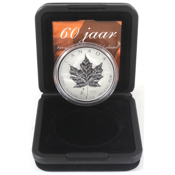 1oz 2005 $5 SML W/ Liberation of the Netherlands Privy Mark .9999 Fine Silver Round (Tax Exempt)