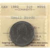 Image 1 : 50-cent 1982 Small Beads ICCS MS66