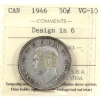 Image 1 : 50-cent 1946 Design in 6 ICCS VG10