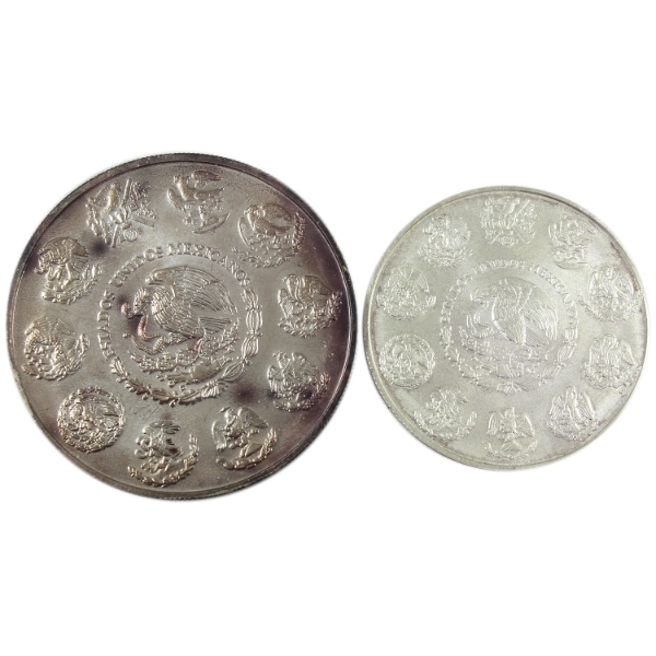 3oz Lot Total! 1oz 2011 & 2oz 2018 Mexico Libertad .999 Fine Silver Rounds. 2pcs. (Tax Exempt)