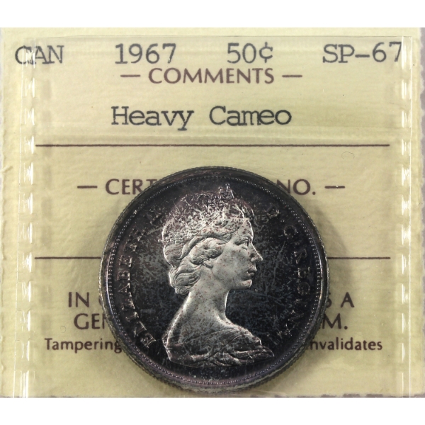 50-cent 1967 ICCS SP67 Heavy Cameo