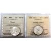 Image 1 : 25-cent 1964 MS65 Cameo & 1965 PL66 Heavy Cameo ICCS. 2pcs.