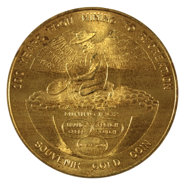 California 1962 Burney Falls 100th Anniversary Gold Plated Souvenir Medallion