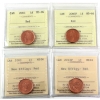 Image 1 : 1-cent 2003 All 4 x Varieties ICCS MS66 Red. 4pcs.