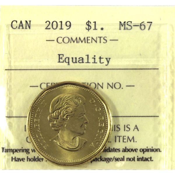 Loon $1 2019 Equality ICCS MS67