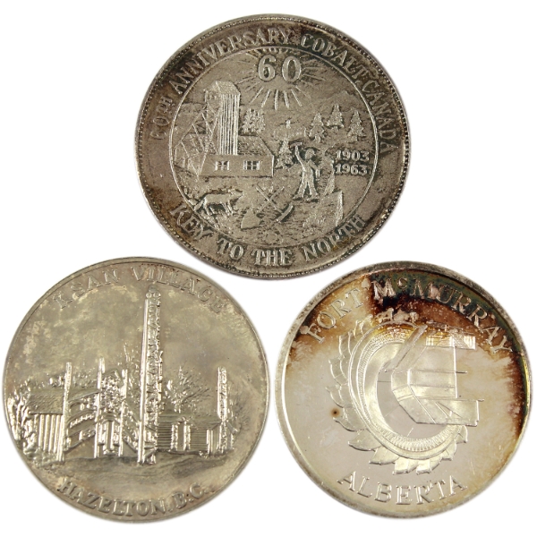 3x 1oz Assorted Canadian Heritage .999 Fine Silver Rounds. 3pcs. (Tax Exempt)