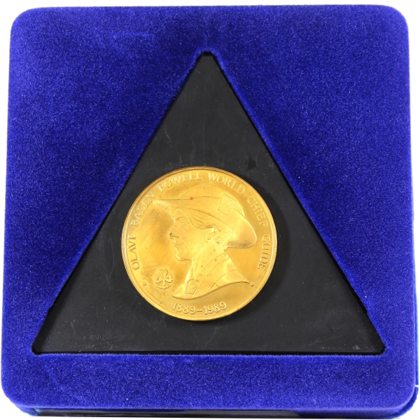Great Britain 1989 Olave Baden-Powell World Chief Guide Centenary Gold Plated Medal